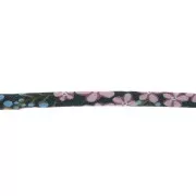 Cordon en tissu Liberty - Star Anise - Noir/Lilas/Bleu x1m