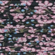 Cordon en tissu Liberty - Star Anise - Noir/Lilas/Bleu x1m