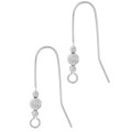 Crochets d'oreilles Hippy 26 mm - Placage argent fin x40