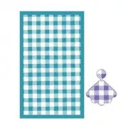 Silk Screen pour Pâte polymère 80x140 mm - Motif Vichy x1