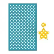 Silk Screen pour Pâte polymère 80x140 mm - Motif étoiles x1