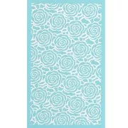 Silk Screen pour Pâte polymère 80x140 mm - Motif roses x1