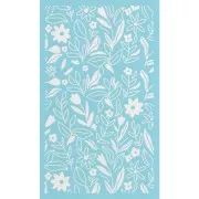Silk Screen pour Pâte polymère 80x140 mm - Motif floral x1