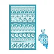 Silk Screen pour Pâte polymère 80x140 mm - Motif ethnique x1