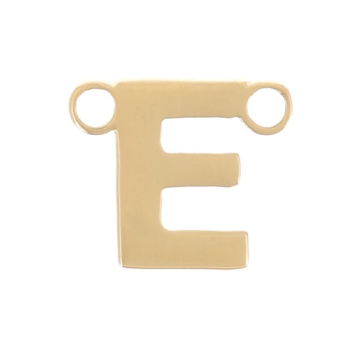 Intercalaire lettre alphabet 6x7 mm - E - Acier inoxydable 316L Doré x1