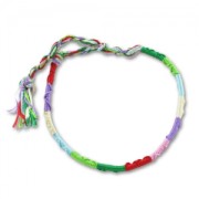 Bracelet brésilien rond 3,5 mm Rouge/Vert x1|raw }}