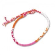 Bracelet brésilien rond 3 mm Rose/Orange x1|raw }}