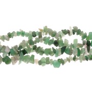 Perles chips 8 - 11 mm en pierre gemme  - Aventurine x80cm|raw }}