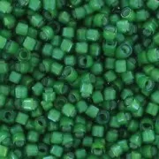 Miyuki Delica 11/0 DB1787 - Green AB White Lined x8g