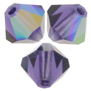 Perles toupies Preciosa - Rondelle Bead 5 mm - Deep Tanzanite AB x12