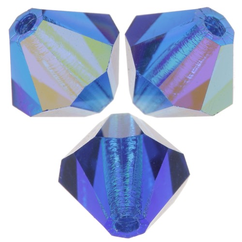 Perles toupies Preciosa - Rondelle Bead 5 mm - Capri Blue AB x12