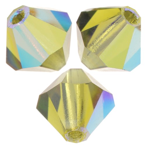 Perles toupies Preciosa - Rondelle Bead 5 mm - Olivine AB x12