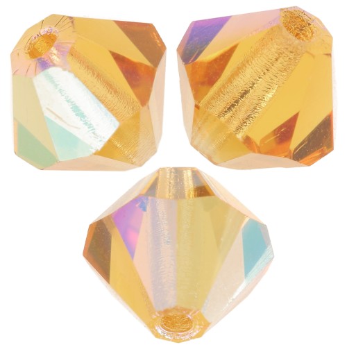 Perles toupies Preciosa - Rondelle Bead 5 mm - Topaz AB x12