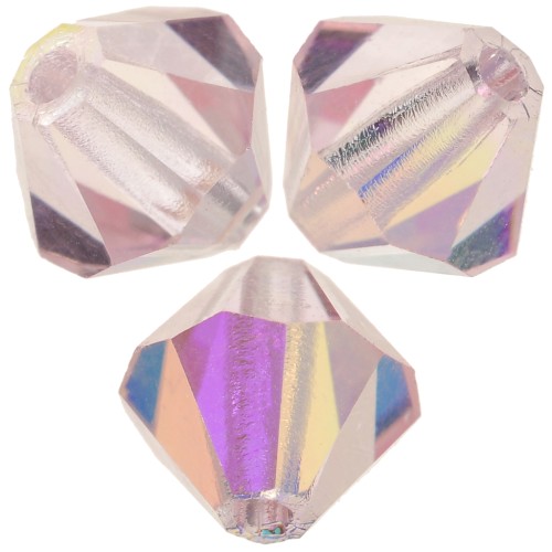 Perles toupies Preciosa - Rondelle Bead 5 mm - Light Rose AB x12