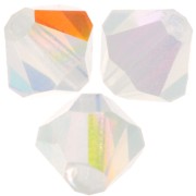 Perles toupies Preciosa - Rondelle Bead 5 mm - White Opal AB x12|raw }}