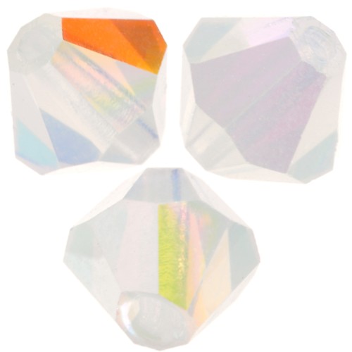 Perles toupies Preciosa - Rondelle Bead 5 mm - White Opal AB x12