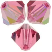 Perles toupies Preciosa - Rondelle Bead 5 mm - Indian Pink AB x12