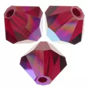 Perles toupies Preciosa - Rondelle Bead 5 mm - Siam AB x12