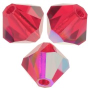 Perles toupies Preciosa - Rondelle Bead 6 mm - Light Siam AB x12