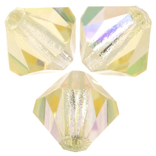 Perles toupies Preciosa - Rondelle Bead 6 mm - Jonquil AB x12