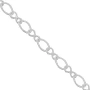 Chaîne maille fantaisie alternée (1x1) 3.1 mm en Argent 925 x 50cm