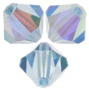 Perles toupies Preciosa - Rondelle Bead 6 mm - Aquamarine AB x12