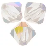 Perles toupies Preciosa - Rondelle Bead 6 mm - White Opal AB x12