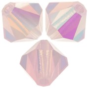 Perles toupies Preciosa - Rondelle Bead 6 mm - Rose Opal AB x12|raw }}