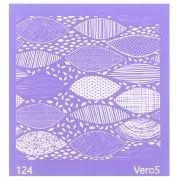 Silk Screen VeroS pour pâte polymère 90x90 mm - Motif multi-feuilles n°124 x1