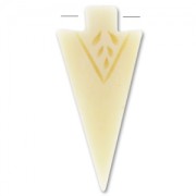 Pendentif triangle en os 48 mm Naturel x1|raw }}