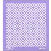 Silk Screen VeroS pour pâte polymère 90x90 mm - Motif graphique n°026_3 x1
