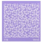 Silk Screen VeroS pour pâte polymère 90x90 mm - Motif petites fleurs n°116 x1