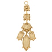 Pendentif serti 39x18 mm pour cabochons 1088 et 4228 - Doré x1|raw }}