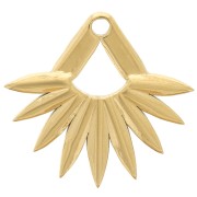 Breloque ethnique demi-soleil 16x17 mm - Acier inoxydable 304L Doré x1