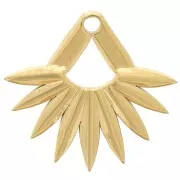 Breloque ethnique demi-soleil 16x17 mm - Acier inoxydable 304L Doré x1