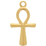 Pendentif croix égyptienne - Ânkh 23x13 mm - Acier inoxydable 304L Doré x1