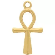 Pendentif croix égyptienne - Ânkh 23x13 mm - Acier inoxydable 304L Doré x1
