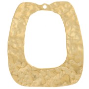 Pendentifs rectangles martelés courbés 25x22 mm - Acier inoxydable 316L Doré x2|raw }}