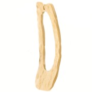 Pendentifs rectangles martelés courbés 25x22 mm - Acier inoxydable 316L Doré x2