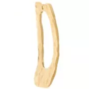 Pendentifs rectangles martelés courbés 25x22 mm - Acier inoxydable 316L Doré x2