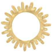 Intercalaire soleil martelé 18 mm - Acier inoxydable 316L Doré x1