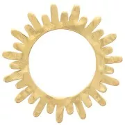 Intercalaire soleil martelé 18 mm - Acier inoxydable 316L Doré x1