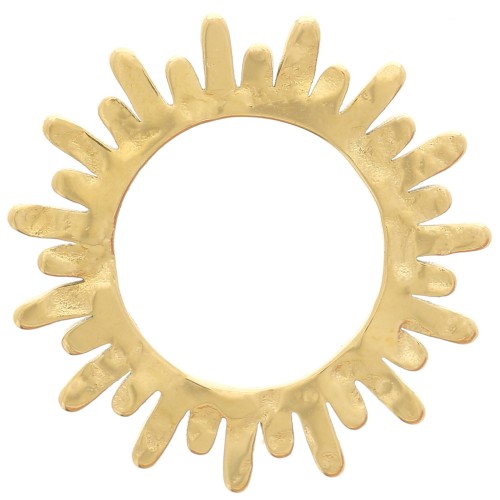 Intercalaire soleil martelé 18 mm - Acier inoxydable 316L Doré x1