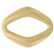 Intercalaire losange bombé 19x15 mm - Acier inoxydable 304L Doré x1