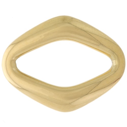 Intercalaire losange bombé 19x15 mm - Acier inoxydable 304L Doré x1