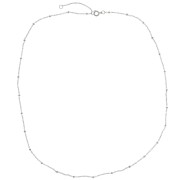 Tour de cou maille Forçat limée perles aplaties 2 mm - Acier inox 304L x48cm