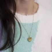 Tour de cou maille Forçat limée perles aplaties 2 mm - Acier inox 304L x48cm