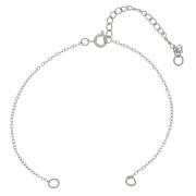 Bracelet maille Forçat limée 1.3 mm pour intercalaire - Acier inox 304L x16cm