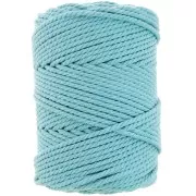 Bobine de cordon en coton pour macramé 3 mm - Turquoise x100m