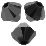 Toupies en cristal PureCrystal 5328 4 mm Jet Hematite x50|raw }}